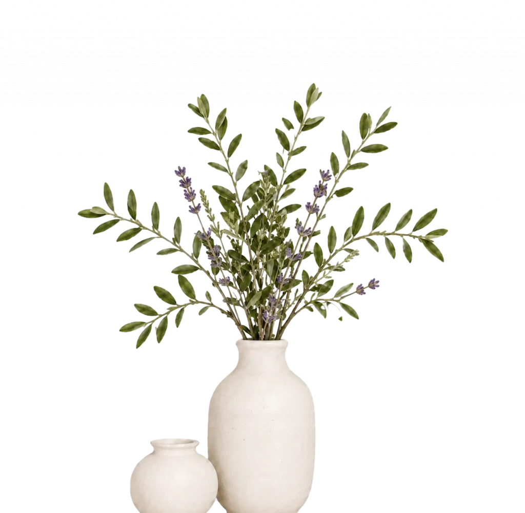 Imagen de jarrón decorativo con flores
