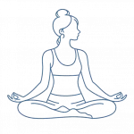 Ilustración de una mujer practicando Meditación.